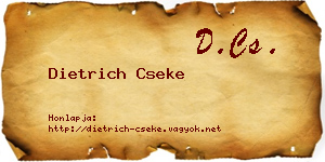 Dietrich Cseke névjegykártya